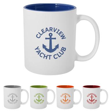 11 oz. Two-Tone Engraved Ceramic Mug