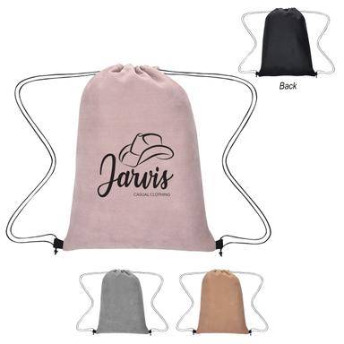 POSH HERRINGBONE DRAWSTRING BAG