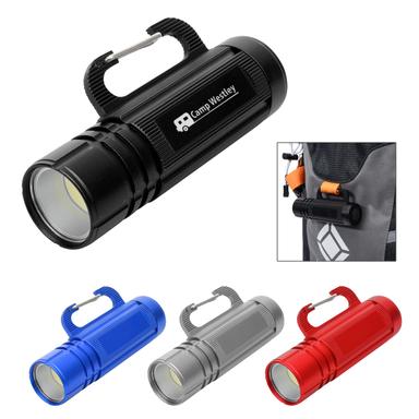 COB FLASHLIGHT WITH CARABINER