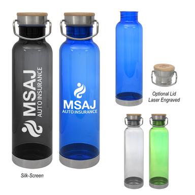 27 OZ. TRITAN™ CULVER BOTTLE WITH BAMBOO LID