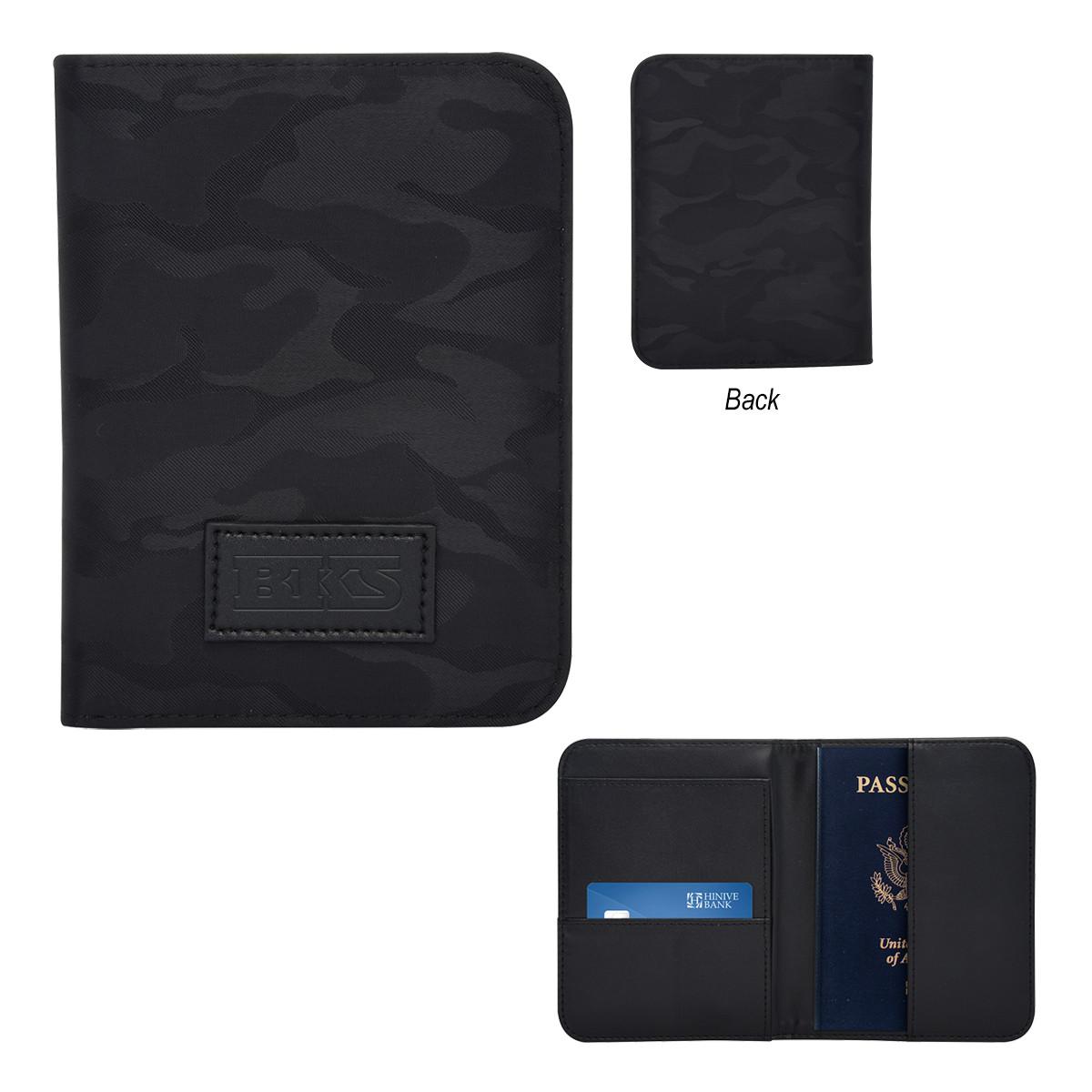 MIDNIGHT CAMO PASSPORT HOLDER