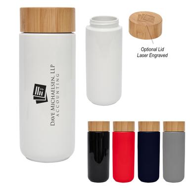10 OZ. LEXINGTON STONEWARE MUG WITH BAMBOO LID