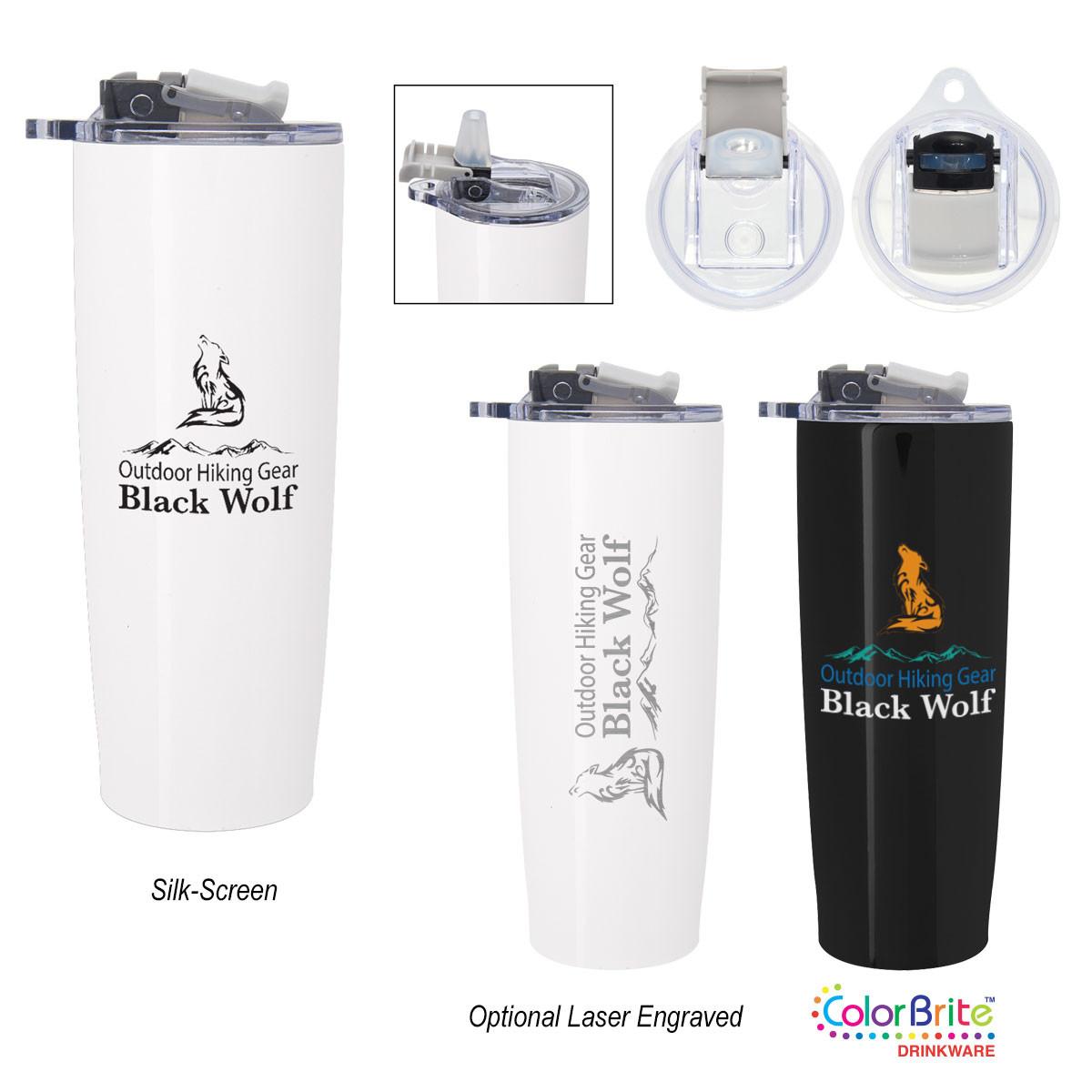 25 OZ. POP 'N SIP STAINLESS STEEL TUMBLER
