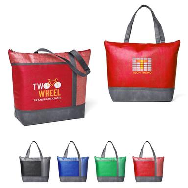 HEXAGON PATTERN NON-WOVEN COOLER TOTE