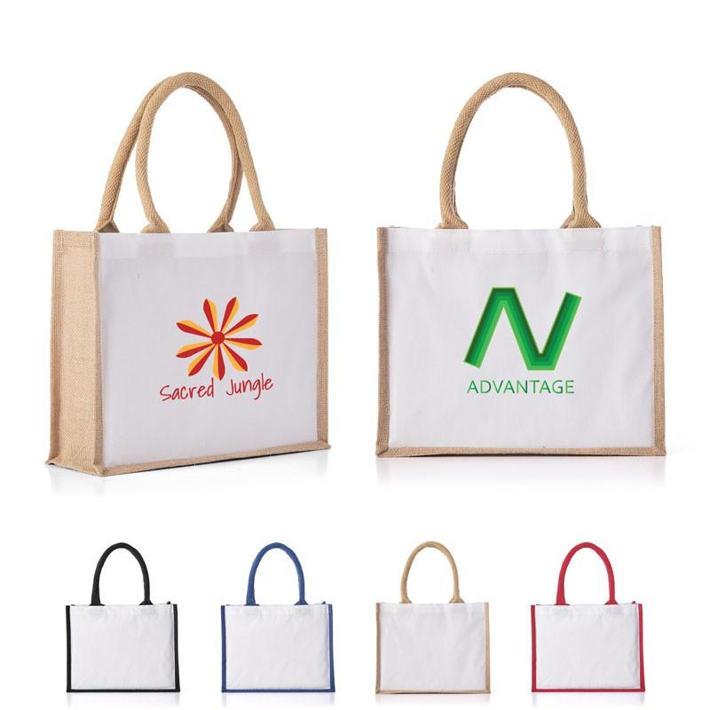 COTTON/JUTE JUNIOR TOTE