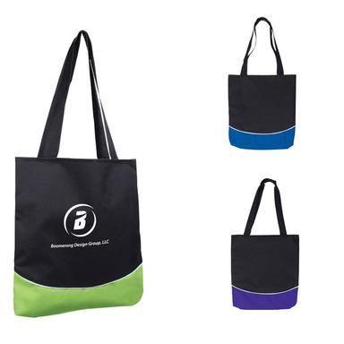 COLOR CURVE ACCENT PANEL TOTE