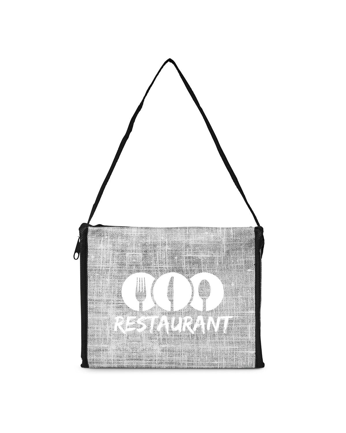 DENIM PATTERN NON-WOVEN 6 PACK LUNCH BAG