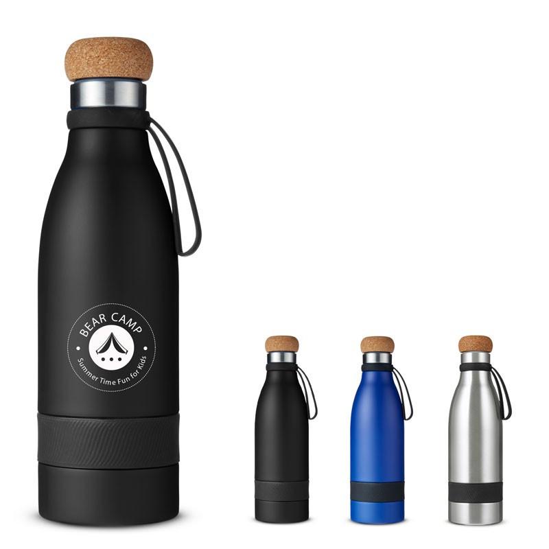 19 OZ. DOUBLE WALL VACUUM BOTTLE WITH CORK LID