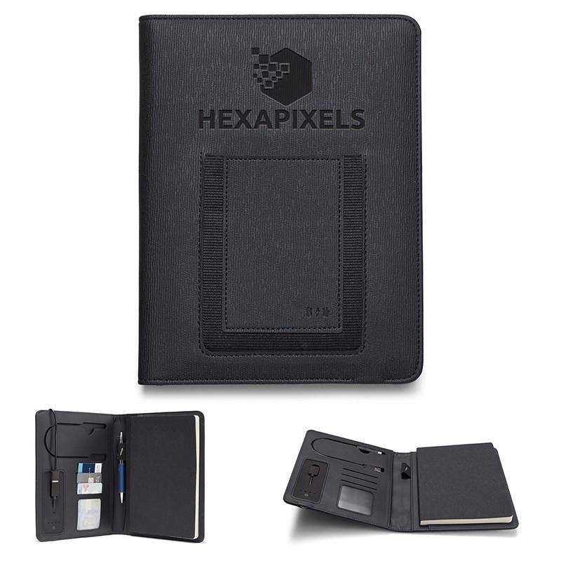 ROMA 6" X 8" WIRELESS POWER CHARGER REFILLABLE JOURNAL - UL CERTIFIED