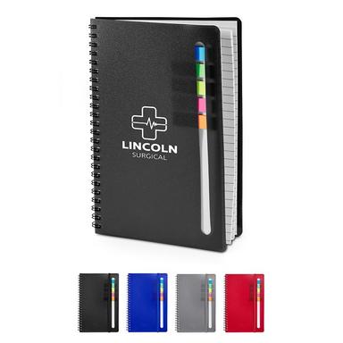 SEMESTER SPIRAL NOTEBOOK WITH STICKY FLAGS