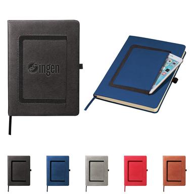 LARGE ROMA JOURNAL WITH HORIZONTAL PHONE POCKET