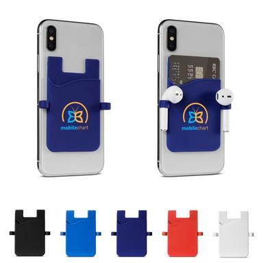 SILICONE SMARTPHONE POCKET WITH EARBUD LOOPS