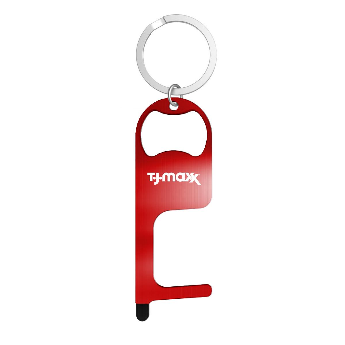 Stainless Steel NO Touch Tool with Stylus and Bottle Opener