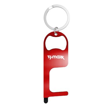 Stainless Steel NO Touch Tool with Stylus and Bottle Opener