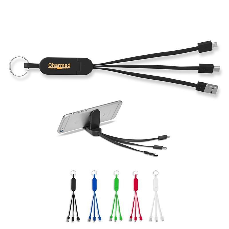 CHARGING CABLE WITH LANDSCAPE PHONE STAND