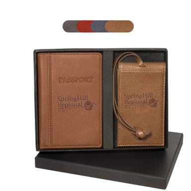 VOYAGER LLOYD HARBOR PASSPORT & MAGNETIC LUGGAGE TAG SET