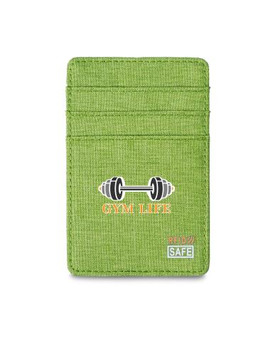 HEATHERED RFID WALLET WITH 6 CARD POCKETS