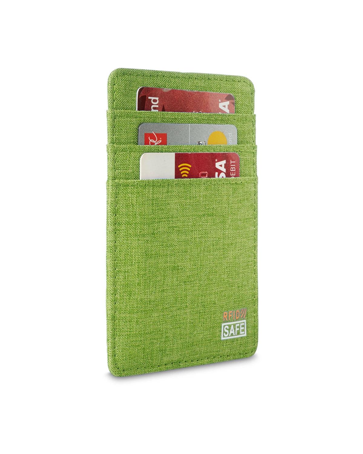 HEATHERED RFID WALLET WITH 6 CARD POCKETS
