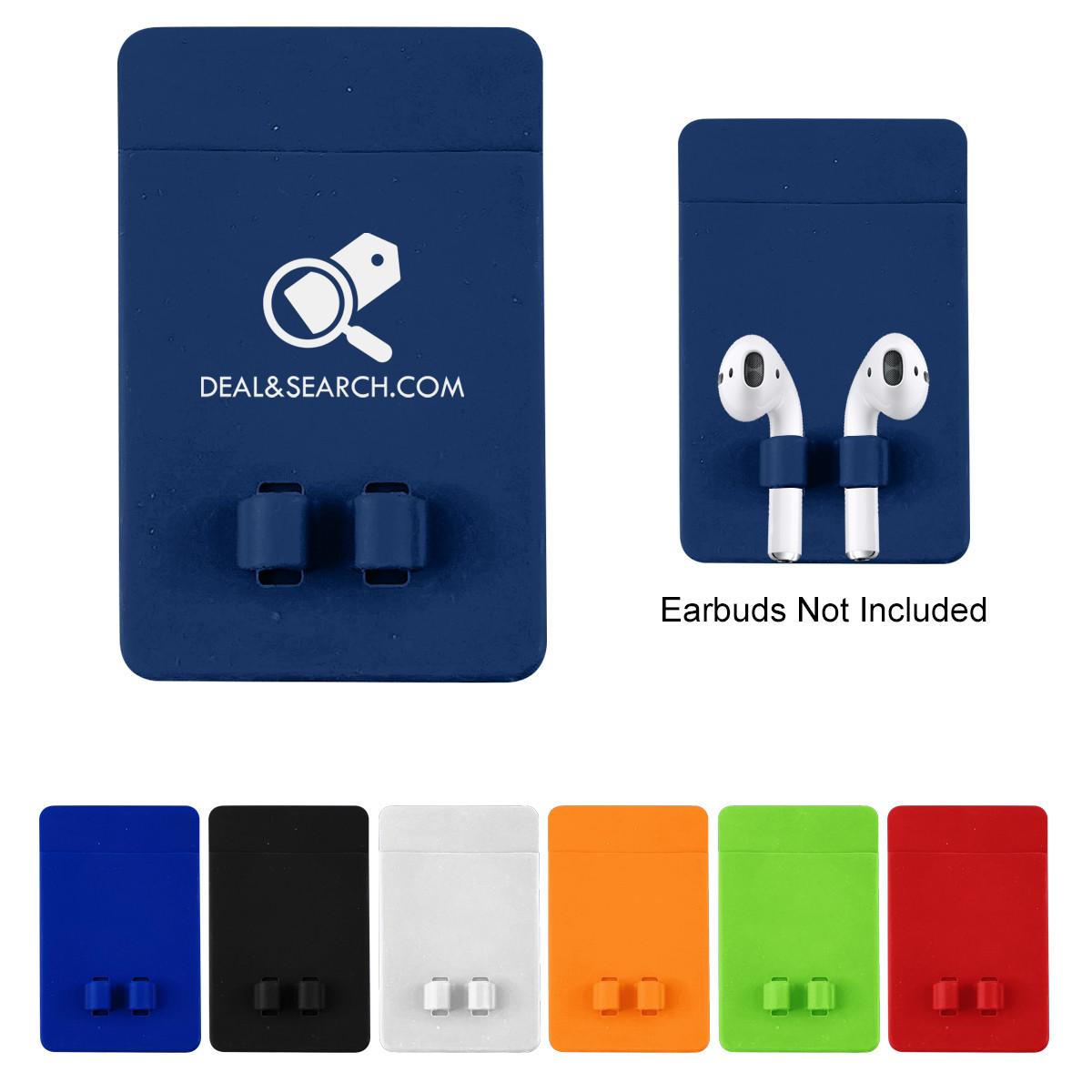 PHONE WALLET WITH EARBUDS HOLDER