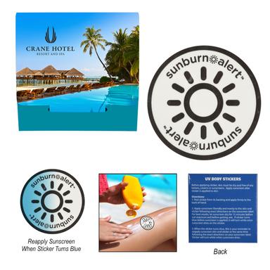 SUNBURN ALERT UV COLOR-CHANGING STICKER WITH CUSTOM PACK