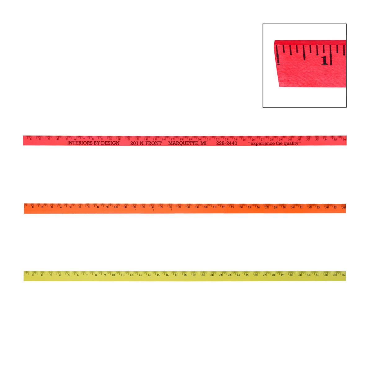 FLUORESCENT COLORFUL ENAMELED YARDSTICK