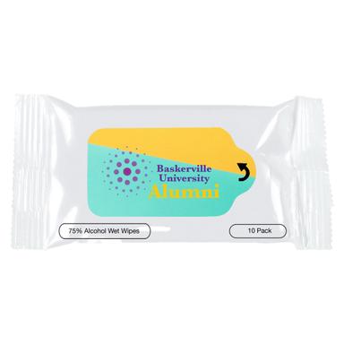 10 CT. ALCOHOL ANTIBACTERIAL WET WIPE PACKET