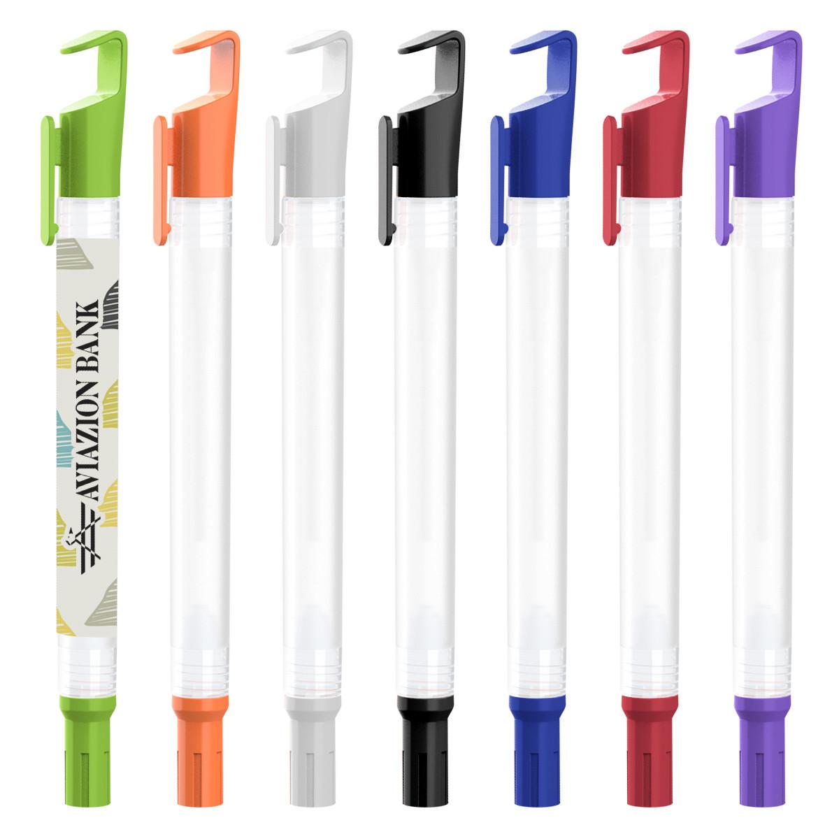 .34 OZ. HAND SANITIZER SPRAY WITH STYLUS & PHONE STAND