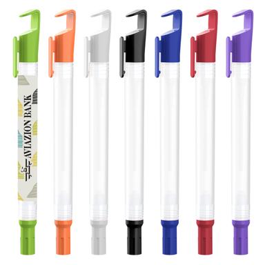 .34 OZ. HAND SANITIZER SPRAY WITH STYLUS & PHONE STAND