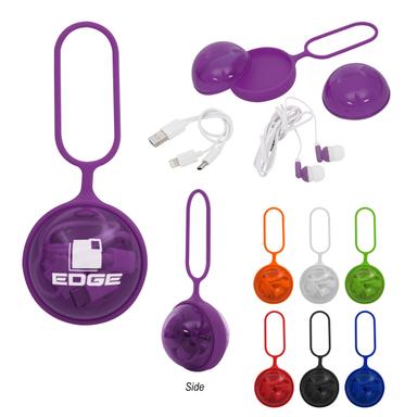 3-IN-1 CHARGING CABLE AND EARBUDS BALL