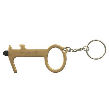 BRASS DOOR OPENER WITH BOTTLE OPENER & STYLUS