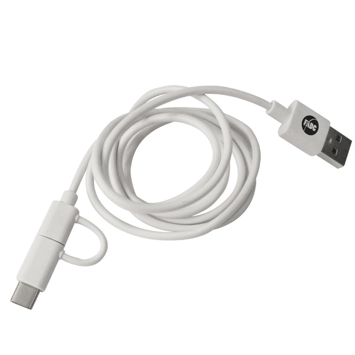 3-IN-1 3 FT. CHARGING CABLE WITH ANTIMICROBIAL ADDITIVE