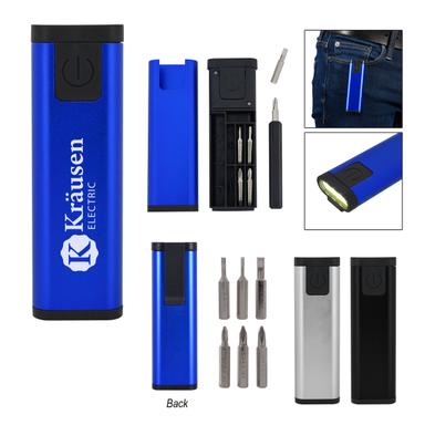 6-PIECE MINI TOOL KIT WITH COB LIGHT
