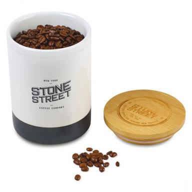 Aurora Bamboo Ceramic Coffee Canister
