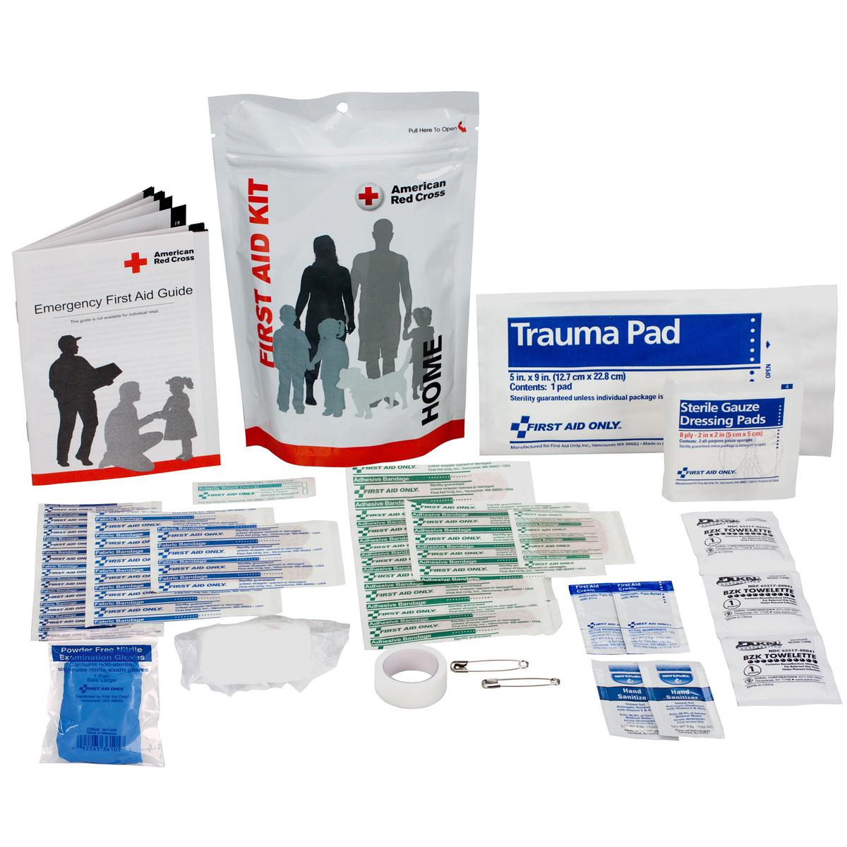 American Red Cross Home First Aid Zip Kit and Hand Sanitizer Bundle