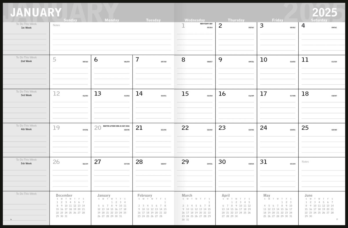 Classic Monthly Planner 2025