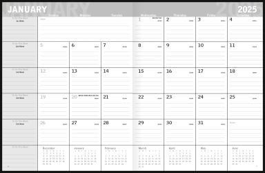 Classic Monthly Planner 2025