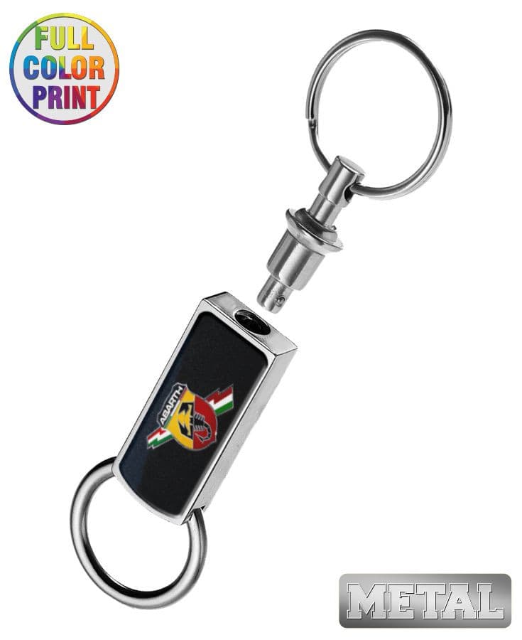 Detachable Metal Keychain-Full Color Dome