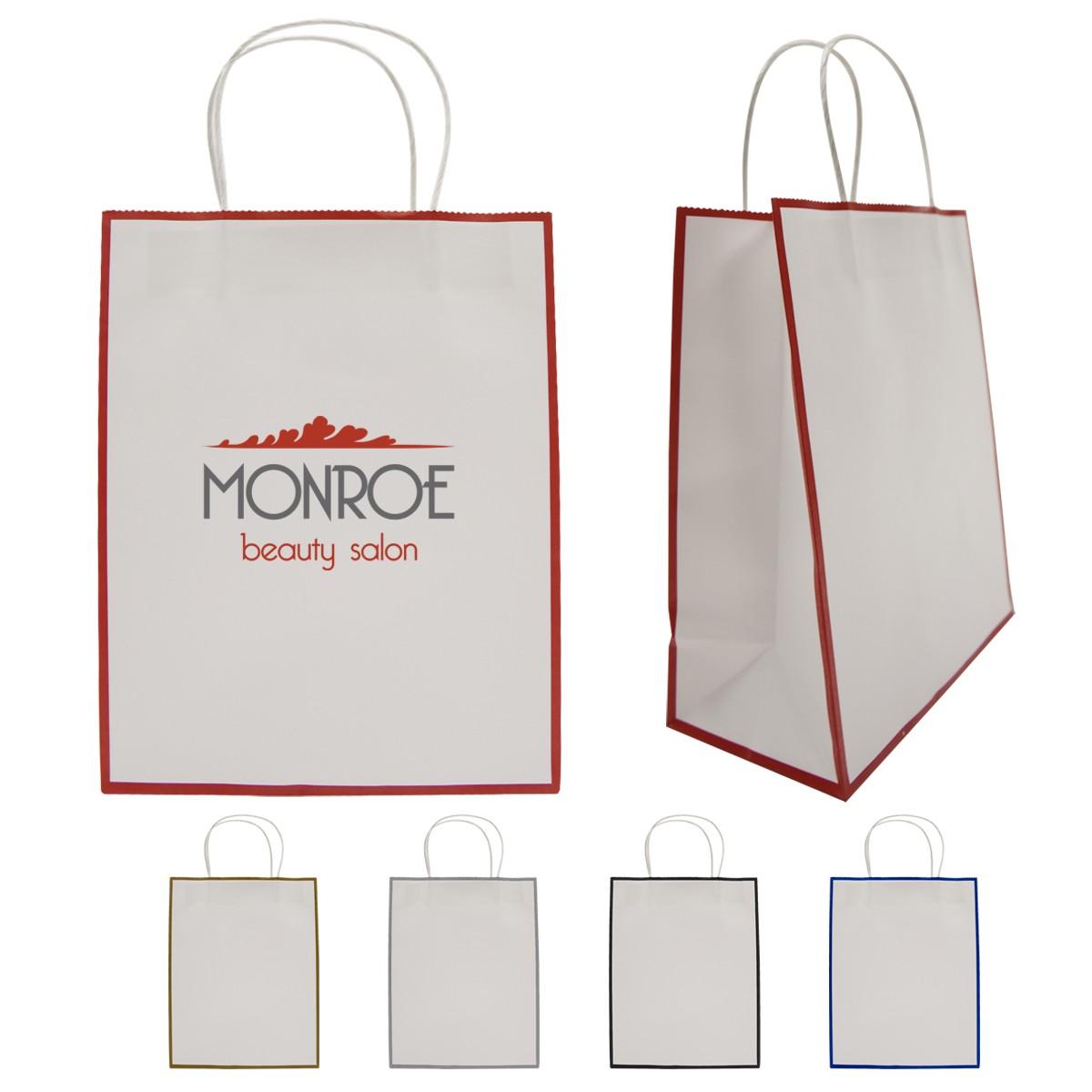 Laminated Paper Gift Bag - 10 ½" W x 8 ¼" H x 4 ⅓" D