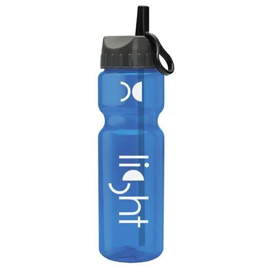 28 oz Transparent Bike Bottles with Ring Straw Lid