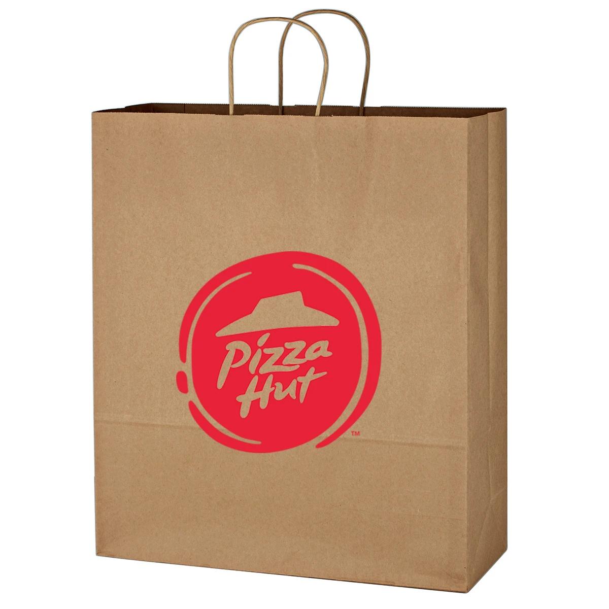 KRAFT PAPER BROWN SHOPPING BAG - 16" X 19"