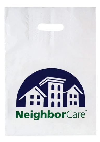 PATCH HANDLE REINFORCED DIE CUT BAG 12” x 16” x 4" GUSSET