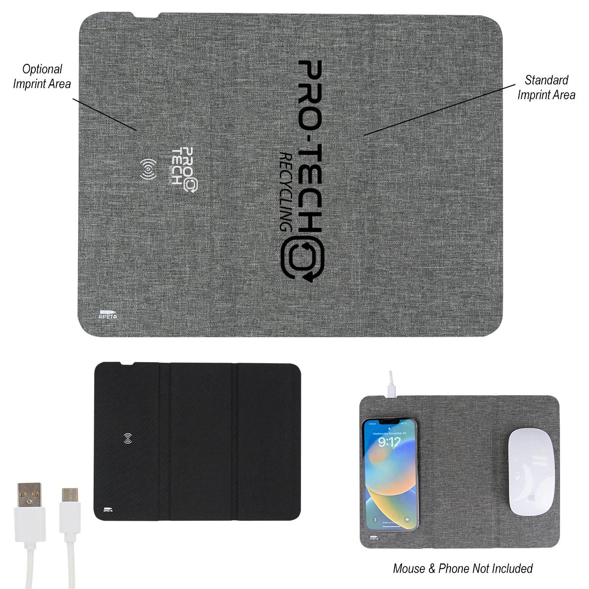 RPET 10W WIRELESS CHARGING MOUSE PAD