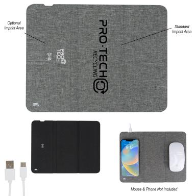 RPET 10W WIRELESS CHARGING MOUSE PAD