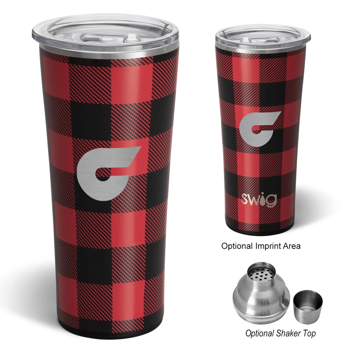 22 OZ. SWIG LIFE™ BUFFALO PLAID STAINLESS STEEL TUMBLER
