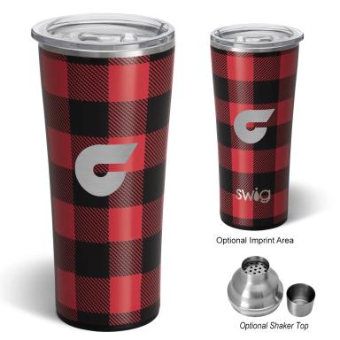 22 OZ. SWIG LIFE™ BUFFALO PLAID STAINLESS STEEL TUMBLER
