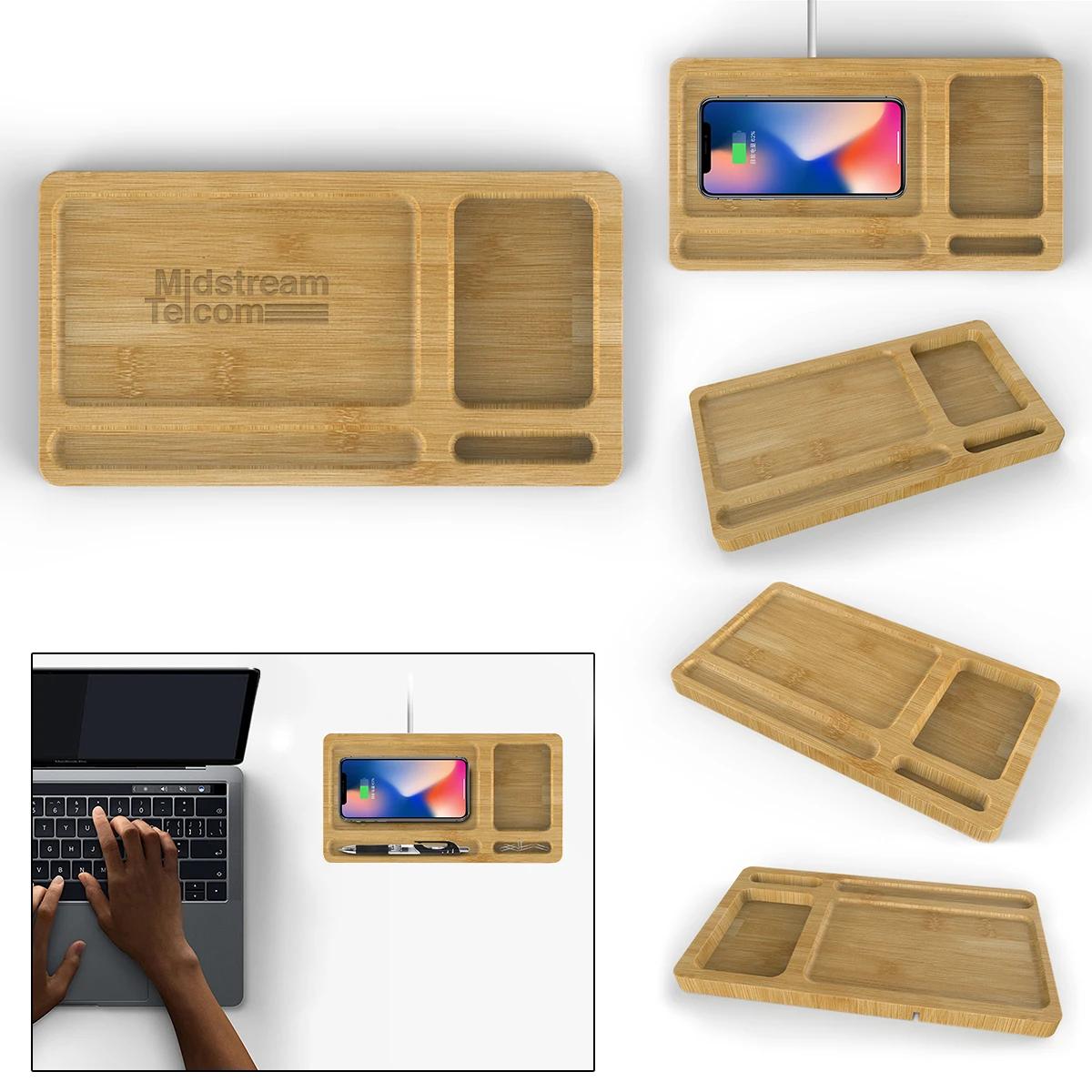 BAMBOO WIRELESS CHARGER TRAY - 5W