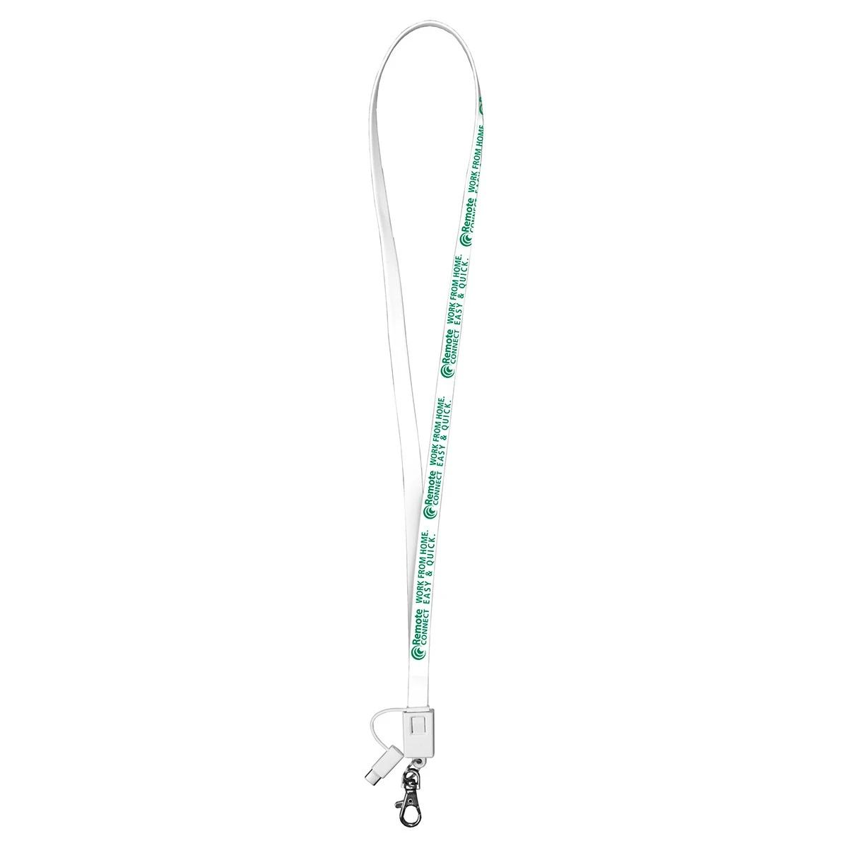 "LAYTON" 3-in-1 Lanyard Cell Phone Charging Cable with Type C Adapter