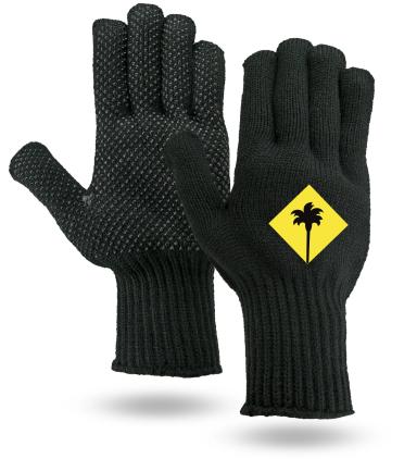 Extra Warm Black Knit Freezer Gloves