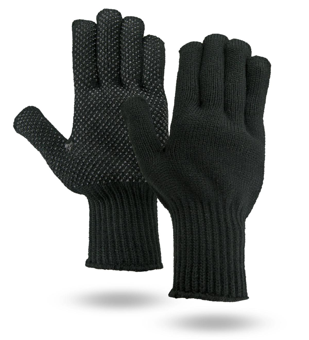 Extra Warm Black Knit Freezer Gloves