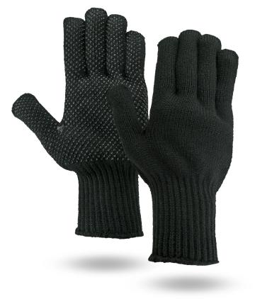 Extra Warm Black Knit Freezer Gloves